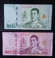 2017? Thailand 2 Circulation Banknote  20 & 100 Bahts - Thaïlande