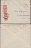 FRANCE  LETTRE 1956 TAXE YV 76 BANDE DE 3 DE BASTIA (4G31338) DC-1646 - 1960-.... Covers & Documents