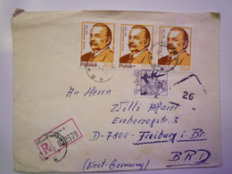 2019 (20)  LETTRE REC Au Départ De  KRAKOW  à Destination De  FREIBURG   1984   - Brieven En Documenten