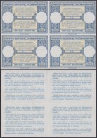 Congo Belge - Coupon Réponse 1947 - Modèle De Londres - Bloc De 4 Non Découpé RR (DD) DC1655 - Entiers Postaux