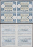 Congo Belge - Coupon Réponse 1950 - Modèle De Londres - Bloc De 4 Non Découpé RR (DD) DC1656 - Stamped Stationery
