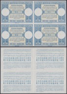 Congo Belge - Coupon Réponse 1953 - Modèle De Londres - Bloc De 4 Non Découpé RR (DD) DC1657 - Interi Postali