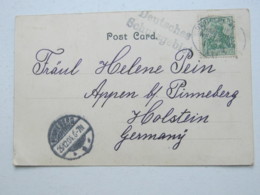 KAMERUN  ? , Deutsches Schutzgebiet , Klarer Stempel Auf Ansichtskarte Mit Seepoststempel 1904 - Camerún