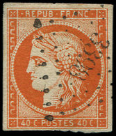 EMISSION DE 1849 - 5    40c. Orange, Oblitéré PC 3398, Frais Et TB - 1849-1850 Ceres