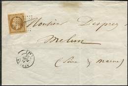 Let PRESIDENCE - 9    10c. Bistre Jaune, Obl. PC 199 S. LSC, Càd T15 AUXERRE 11/2/53, TB - 1852 Louis-Napoleon