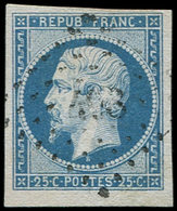 PRESIDENCE - 10   25c. Bleu, Obl. PC, Frappe Légère, TB/TTB - 1852 Louis-Napoléon