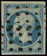 PRESIDENCE - 10   25c. Bleu, Obl. GROS POINTS, TB - 1852 Luigi-Napoleone