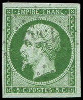 EMPIRE NON DENTELE - 12    5c. Vert, Nuance Soutenue, Obl. PC 1553, TTB - 1853-1860 Napoleone III