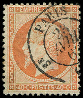 EMPIRE DENTELE - 23   40c. Orange, Obl. Càd 3e PARIS 23/4/63, Frappe Superbe - 1862 Napoléon III