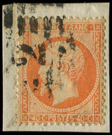 EMPIRE DENTELE - 23   40c. Orange, Obl. Cachet Espagnol Sur Fragt, TB - 1862 Napoleone III