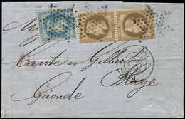 Let EMPIRE LAURE - 29B Et 30, 20c. T II Et 30c. PAIRE Obl. Etoile S. LAC, Càd Paris 3/3/68, TB - 1863-1870 Napoleon III With Laurels