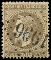 EMPIRE LAURE - 30   30c. Brun, Obl. GC 1996, Bon Centrage, Frappe TTB, Superbe - 1863-1870 Napoléon III Con Laureles