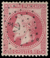 EMPIRE LAURE - 32   80c. Rose, Obl. ANCRE, Frappe Légère, Très Bon Centrage, Superbe - 1863-1870 Napoléon III Con Laureles