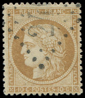 SIEGE DE PARIS - 36   10c. Bistre-jaune, Obl. GC 24( ), Frappe Légère, TB/TTB - 1870 Belagerung Von Paris