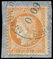 SIEGE DE PARIS - 38   40c. Orange, Obl. Cachet Espagnol ADMON DE CAMBIO, TB - 1870 Belagerung Von Paris