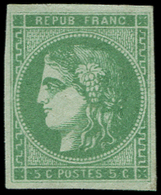 (*) EMISSION DE BORDEAUX - 42Bh  5c. Vert, R II, Jolie Nuance, TB - 1870 Ausgabe Bordeaux