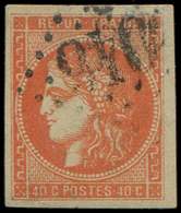 EMISSION DE BORDEAUX - 48   40c. Orange, Oblitéré GC, TB/TTB - 1870 Emissione Di Bordeaux