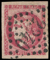 EMISSION DE BORDEAUX - 49   80c. Rose, Oblitéré GC 2240, Très Belles Marges, TB. S - 1870 Emissione Di Bordeaux