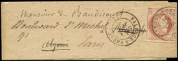 Let CERES DENTELE - 51    2c. Rouge-brun, Obl. Càd T17 VALENCE-S-RHONE 1/7/74 Seul S. Bande Pour BLIDAH, TB - 1871-1875 Ceres