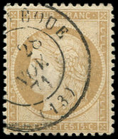 CERES DENTELE - 59   15c. Bistre, Obl. Càd T17, Très Bon Centrage, TTB/Superbe - 1871-1875 Ceres