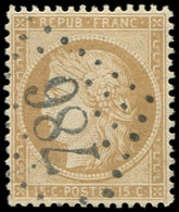CERES DENTELE - 59   15c. Bistre, Obl. GC 786, Très Belle Frappe, Très Bon Centrage, Superbe - 1871-1875 Ceres