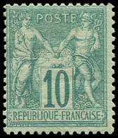 * TYPE SAGE - 65   10c. Vert, Frais Et TB. Br - 1876-1878 Sage (Type I)