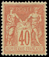 * TYPE SAGE - 94   40c. Rouge Orange, Centrage Parfait, Frais Et Superbe - 1876-1878 Sage (Tipo I)