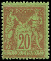 ** TYPE SAGE - 96   20c. Brique Sur Vert, TB. C - 1876-1878 Sage (Tipo I)