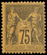 * TYPE SAGE - 99   75c. Violet Sur Orange, Une Dent Manque, Sinon TB. Br - 1876-1878 Sage (Type I)