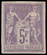 (*) TYPE SAGE - Granet 95c : 5f. Violet, TB - 1876-1898 Sage (Type II)