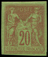 * TYPE SAGE - Granet 96e : 20c. Rouge Sur Vert, TB - 1876-1898 Sage (Type II)