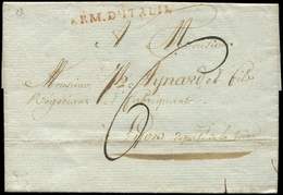 Let MARQUES POSTALES D'ARMEES - MP Rouge ARM.D'ITALIE Sur LSC De Gemona 1808, TB - Army Postmarks (before 1900)