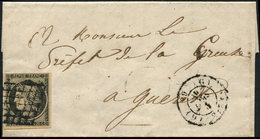 Let LETTRES DE PARIS - N°3 Obl. GRILLE S. LAC, Càd T1502 (G) PARIS (G) 1/9/49, TB - 1849-1876: Periodo Clásico