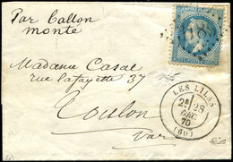 Let BALLONS MONTES - N°29 Obl. GC 3189 S. LAC, Càd LES LILAS 28/12/70, Arr. TOULON, TB. LE BAYARD. C - War 1870