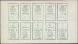 (*) Guerre De 1870 -  Office Lorin 1 Et 4 : Vert, Bloc De 5 Paires, TB - Guerra Del 1870