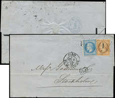 Let DESTINATIONS - N°23 Et 29A Obl. Etoile 1 Pl. De La Bourse 8/7/68 S. LSC Pour STOCKHOLM, TTB - 1849-1876: Periodo Classico