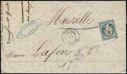 Let LETTRES ET OBLITERATIONS D'ALGERIE - N°14A Obl. PC 3738 Sur LAC, Càd TENEZ 23/7/(54), TB - 1849-1876: Classic Period