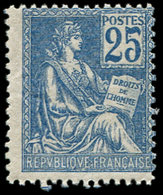 ** EMISSIONS DU XXème SIECLE - 118   Mouchon, 25c. Bleu, Très Décentré, Sinon TB - Unused Stamps