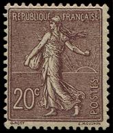 * EMISSIONS DU XXème SIECLE - 131a  Semeuse Lignée, 20c. Brun Lilas Foncé, Bien Centré Et TB - Unused Stamps