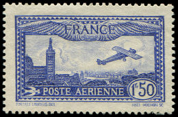 (*) POSTE AERIENNE - 6b  Vue De Marseille, 1f.50 Outremer Vif, TB - 1927-1959 Nuovi