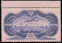 ** POSTE AERIENNE - 15b 50f. Burelé, BURELAGE RENVERSE, Bdf, TB - 1927-1959 Mint/hinged