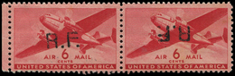 ** POSTE NAVALE MILITAIRE - Poste Navale 5 : 6c. Rouge, Surch. CASABLANCA T II RENVERSEE Tenant à Normal Bdf, TB - Military Airmail