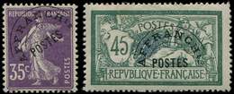 * PREOBLITERES - 44  Merson, 45c. Vert Et Bleu Et N°62 35c. Violet, TB - 1893-1947