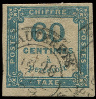 * TAXE - 9   60c. Bleu, Oblitéré Càd, TB - 1859-1959 Storia Postale