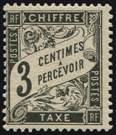 * TAXE - 12   3c. Noir, TB - 1859-1959 Storia Postale