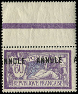 ** COURS D'INSTRUCTION - 144-CI 1  Merson, 60c. Bleu Et Violet, Surch. ANNULE 2 Fois à Cheval, TB - Corsi Di Istruzione