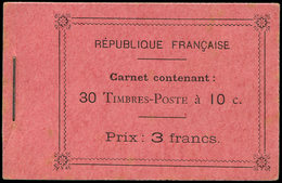 CARNETS (N°Cérès Jusqu'en1964) - 23c  Semeuse Camée, 10c. Rouge, N°138B, T II, Carnet De 30, Papiers Mélangés, Qqs Rouss - Altri & Non Classificati