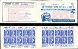 CARNETS (N°Cérès Jusqu'en1964) - 359  Muller, 20f. Bleu, N°1011BB, T II, S. 9-57, HORLOGERIE DU DOUBS, Marques Au Stylo - Altri & Non Classificati