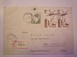 2019 (31)  LETTRE REC Au Départ De  KRAKOW  à Destination De  UMKIRCH   1980   - Briefe U. Dokumente