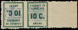 ** Spécialités Diverses - TIMBRES DE GREVE, AMIENS 1b : 10c. Vert Et Outremer, TETE-BECHE Bdf, TB - Other & Unclassified